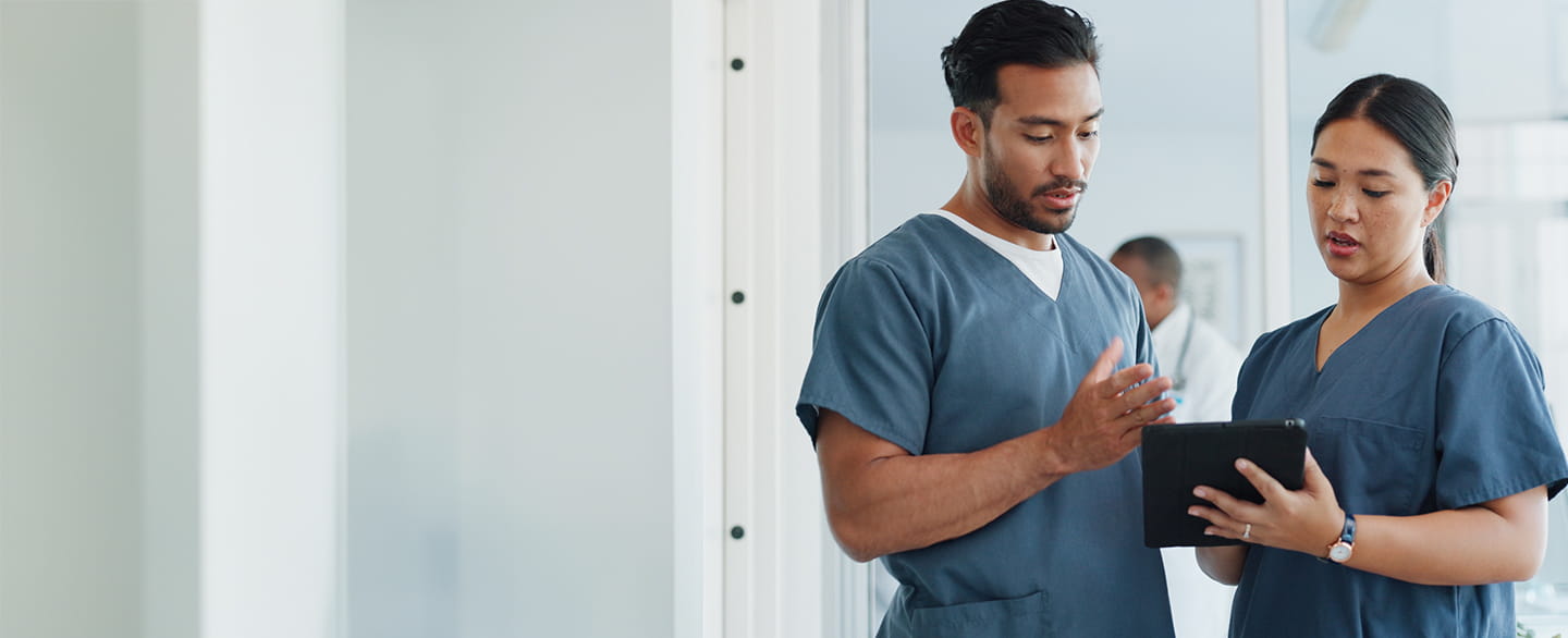 Medical staff talking