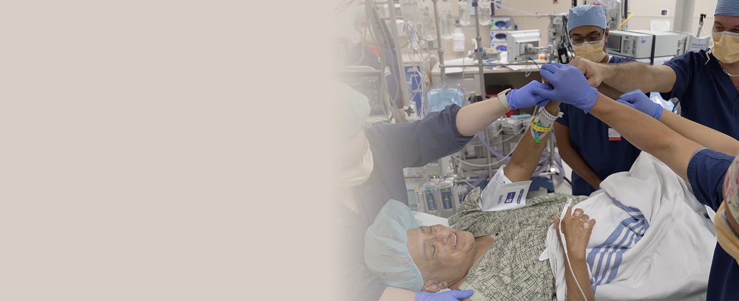 Medical team and patient