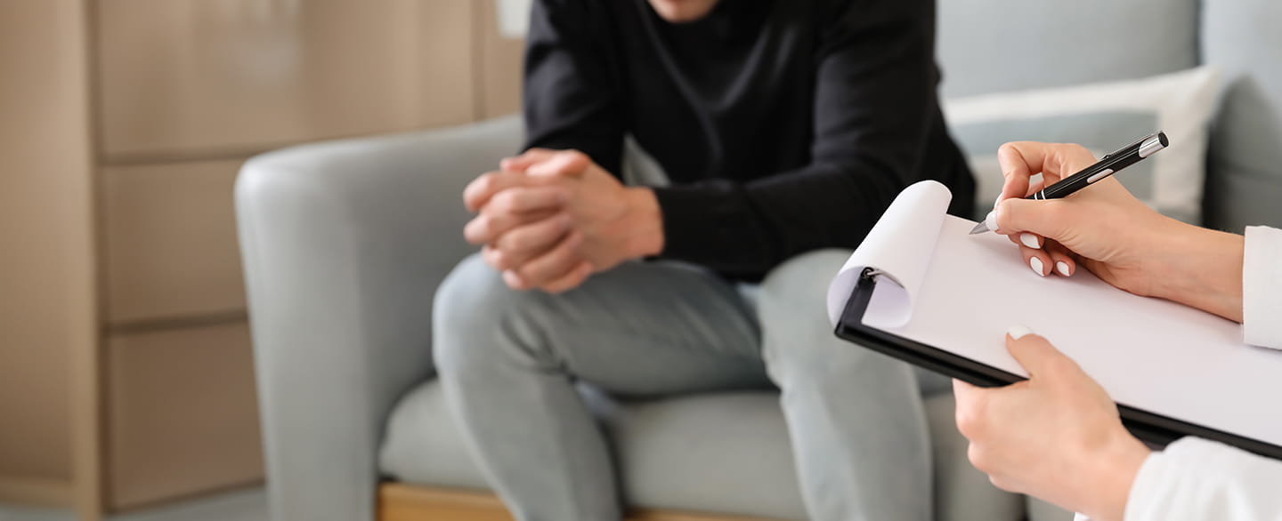 Doctor speaking with a patient