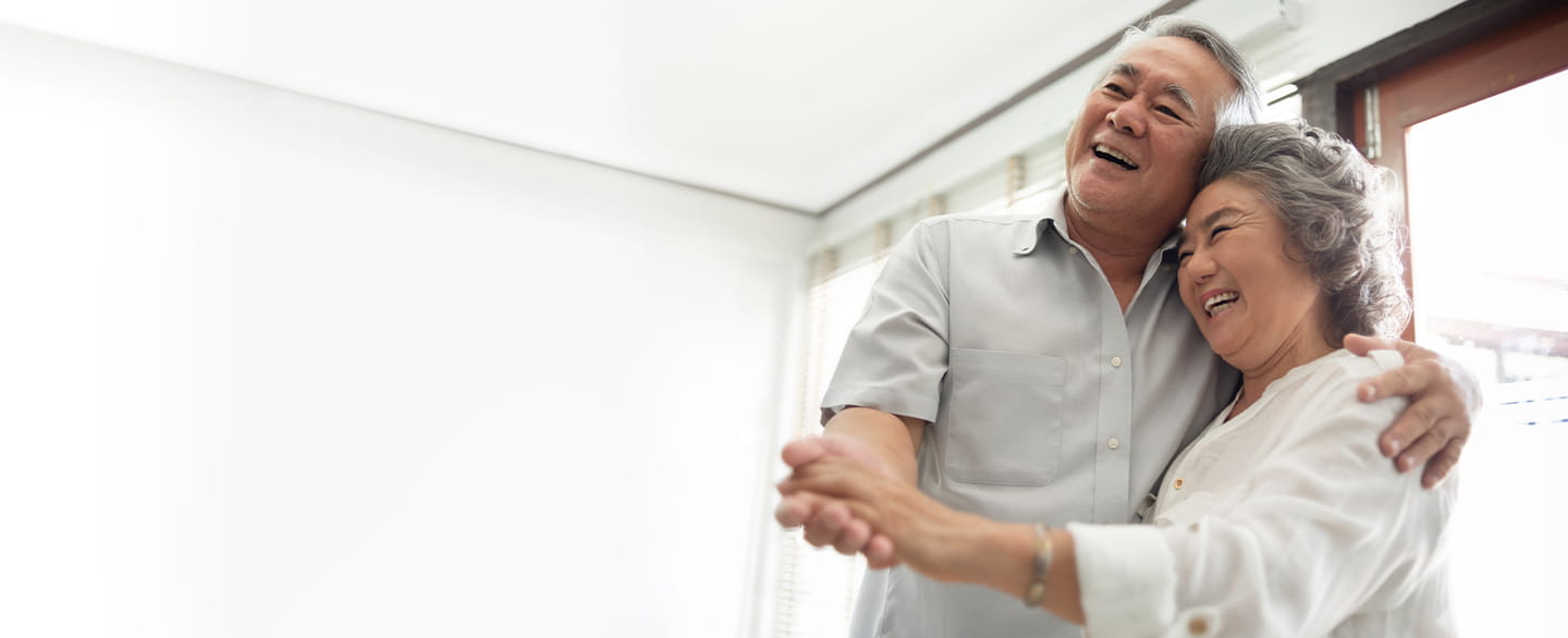 Happy dancing couple