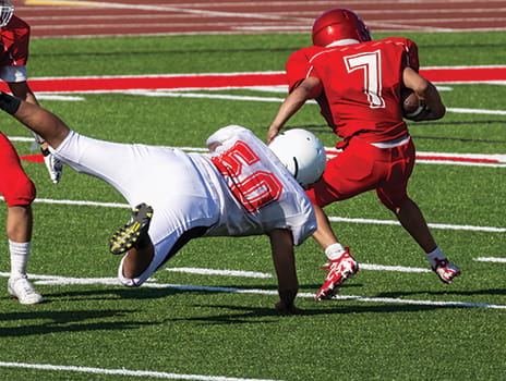 football players playing