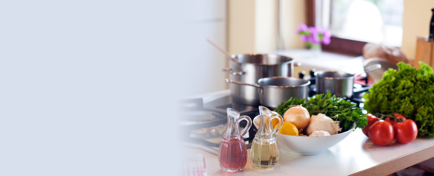 Healthy ingredients in the kitchen. 