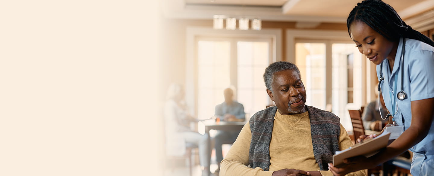 Doctor speaking with a patient