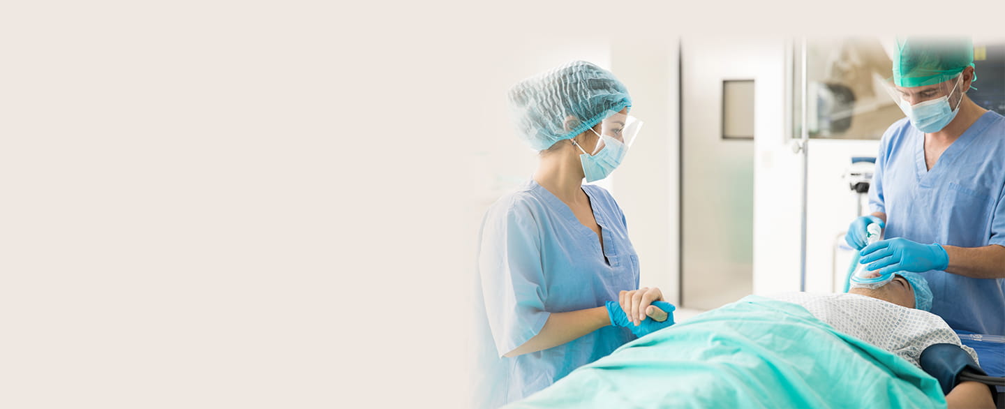 Anesthesiologists with a patient.