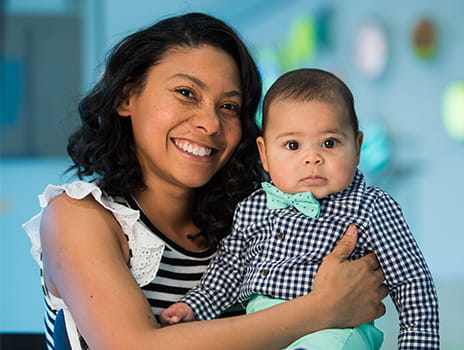 IVF patient Dayane Parker and her son.