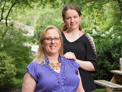 Rebecca Schultz with her daughter Abigayle.