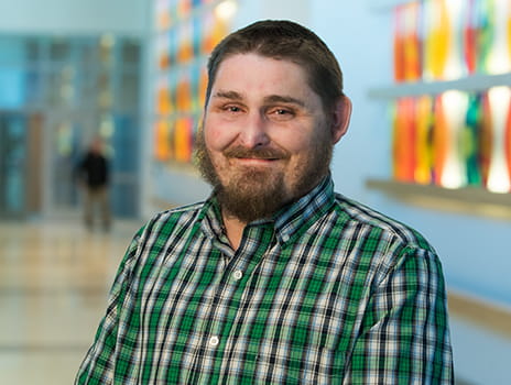 Burn and wound patient Justin Taylor.