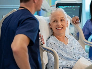 Doctor speaking with patient