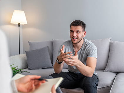 Patient receiving counseling