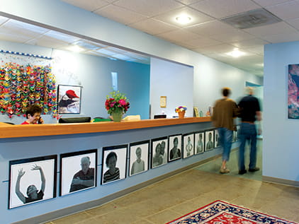 Turning Point's front desk.