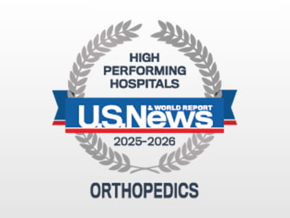 U.S. News and World Report High Performing Hospitals badge